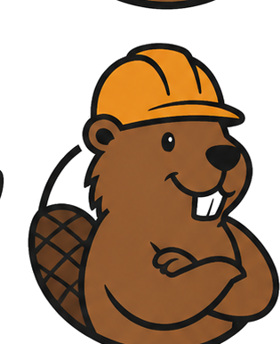 Mascotte Castor Digital, les bras croisés